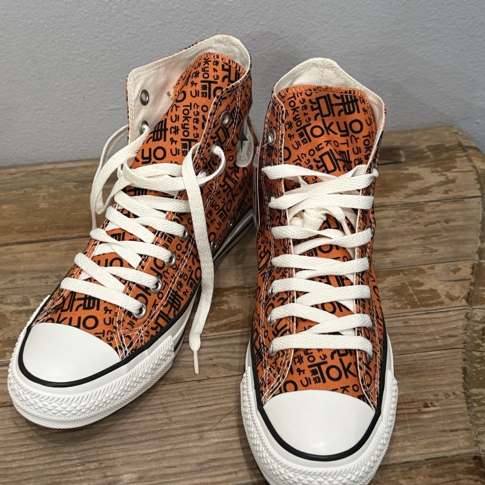 Converse All Star Localize Hi Tokyo Mens 8 Orange Excellent Japan Exclusive